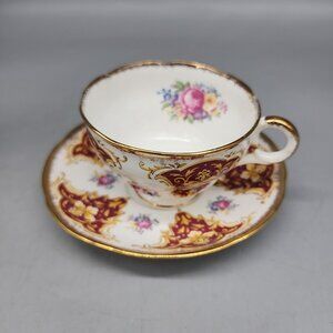 Vintage Adderley Lawley England Tea Cup Teacup & Saucer Pink Rose